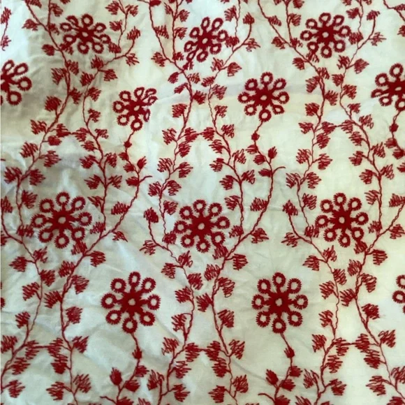 Floral Red and White Skirt - Picture 3 of 13